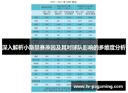 深入解析小斯禁赛原因及其对球队影响的多维度分析